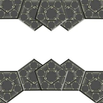 Metallic armor plates 스톡 일러스트