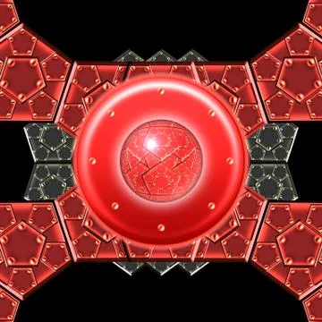 Metallic armor plates Stock Illustration