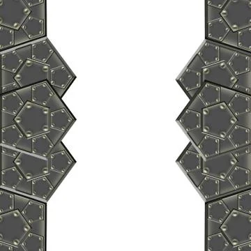Metallic armor plates Stock Illustration