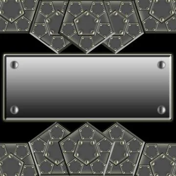 Metallic armor plates Stock Illustration