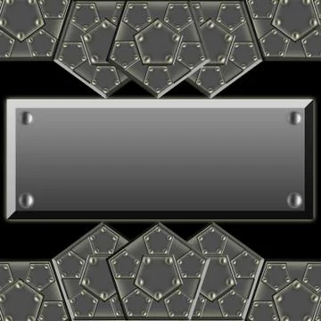 Metallic armor plates Stock Illustration