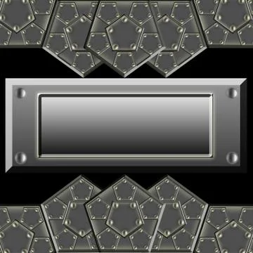 Metallic armor plates Stock Illustration