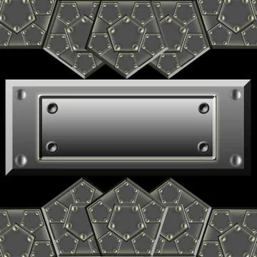 Metallic armor plates Stock Illustration