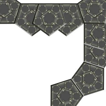 Metallic armor plates Stock Illustration