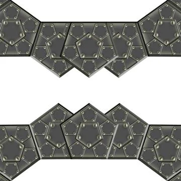 Metallic armor plates Stock Illustration
