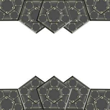 Metallic armor plates Stock Illustration