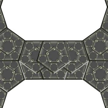 Metallic armor plates Stock Illustration