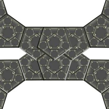 Metallic armor plates Stock Illustration