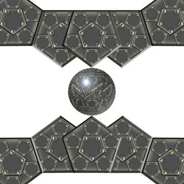 Metallic armor plates Stock Illustration