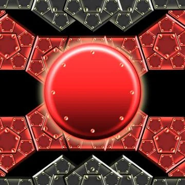 Metallic armor plates Stock Illustration