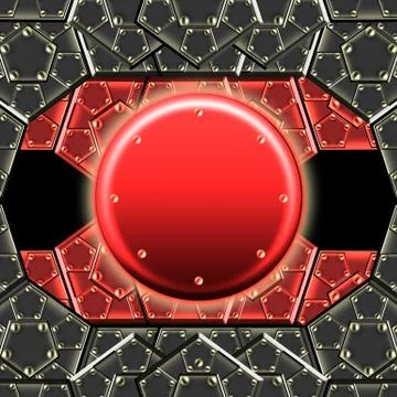 Metallic armor plates Stock Illustration