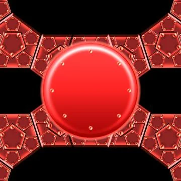 Metallic armor plates Stock Illustration