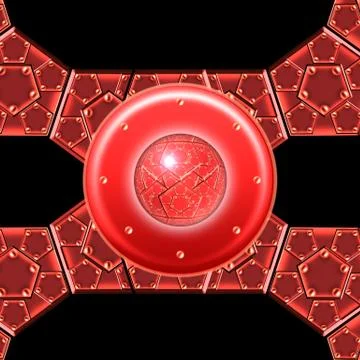 Metallic armor plates Stock Illustration