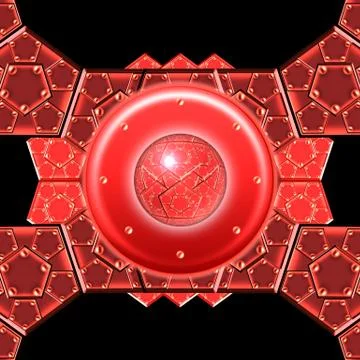 Metallic armor plates Stock Illustration