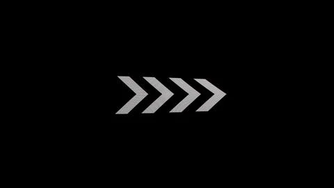 Metallic arrow shape moving right icons Illustrazione stock
