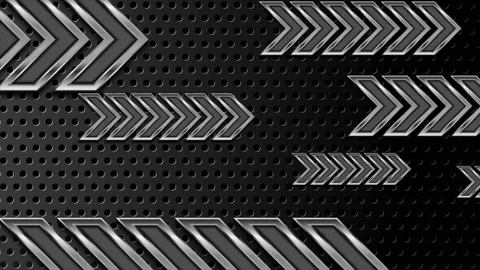 Metallic arrows on dark perforated backg... | Stock Video | Pond5