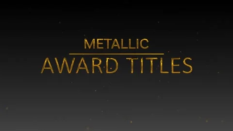 Metallic Award Titles Stock After Effects
