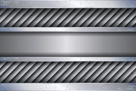 Metallic background with black silver lines luxury style with space for text and Stock Illustration