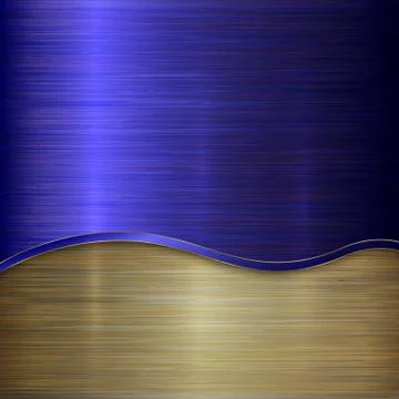 Metallic background with curve Stock Illustration