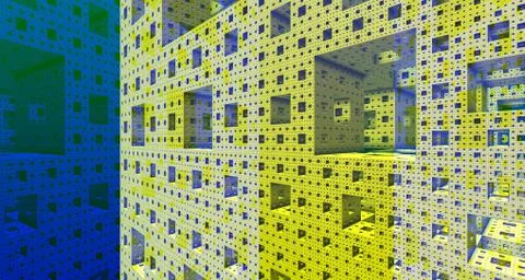 Metallic background steel construction 3d rendering Stock-Illustration