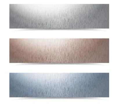 Metallic banners set, eps10 vector illustration Ilustración de archivo