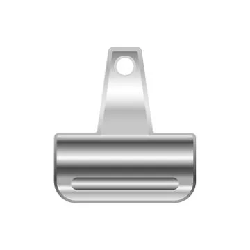 Metallic binder clip Stock Illustration