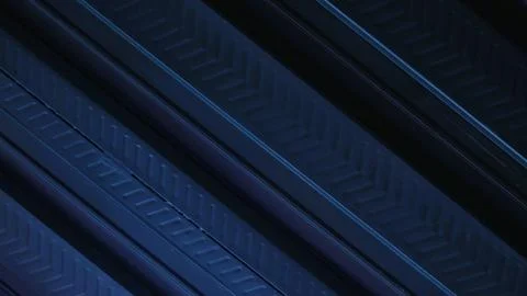 A metallic black background with parallel lines, creates high-tech concept Stock Photos