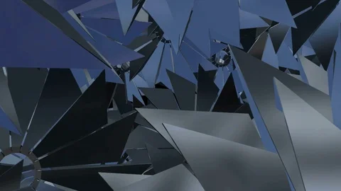 Metallic Blades VJ Loop Stock Footage 98585580