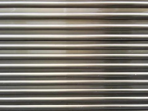 Metallic blinds with a subtle sheen. Fotos de archivo