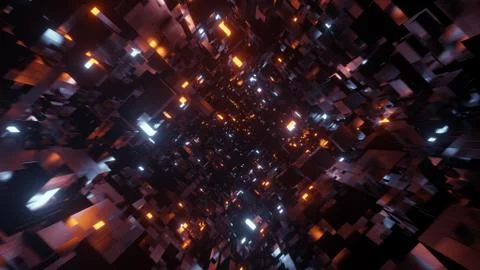 Metallic Block Space 01 Stock Photos