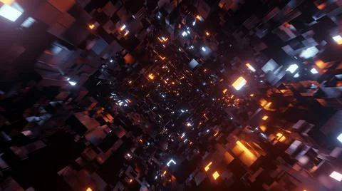 Metallic Block Space 스톡 일러스트