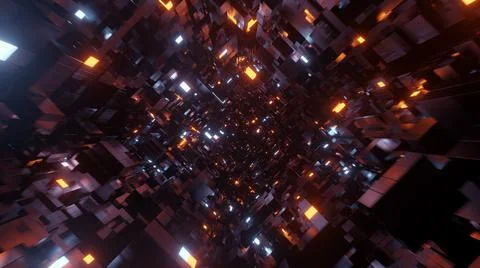 Metallic Block Space Stock Illustration