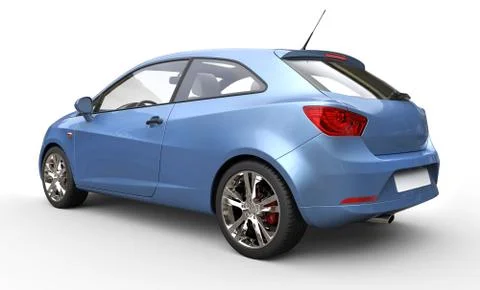 Metallic Blue Compact Car イラスト素材
