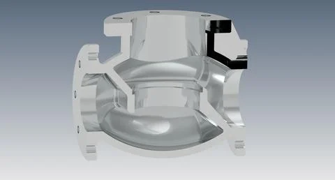 Metallic Body Valve - section view Stock Illustration