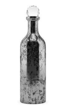 Metallic bottle isolated on white background Stock Illustration