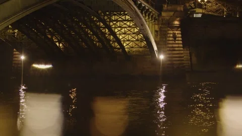 The Metallic bridge Le Pont Notre Dame Stock Footage 340206070
