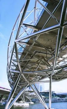 Metallic bridge Stock Photos