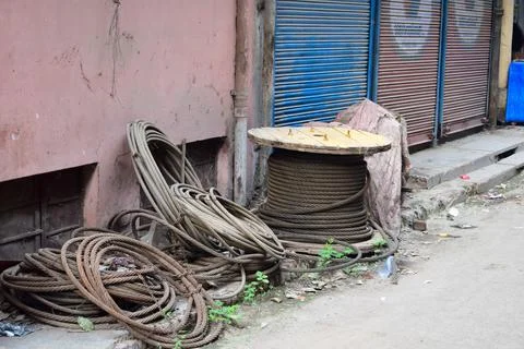 Metallic cable Stock Photos