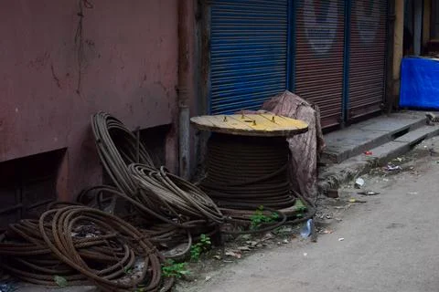 Metallic cable Stock Photos