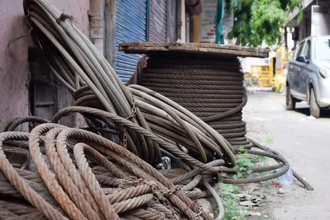Metallic cable Stock Photos