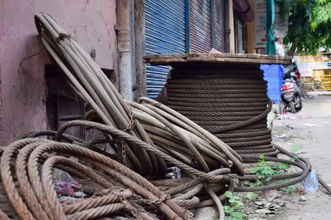 Metallic cable Stock Photos