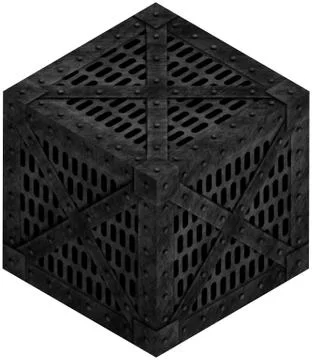 Metallic cage Stock Illustration