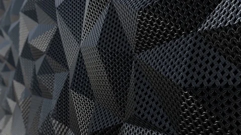 Metallic chain armor geometric background loop Video stock 70905075