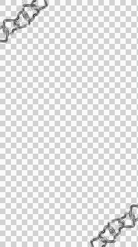 Metallic chain border is featuring 3D heart-shaped links on transparent Stockillustratie