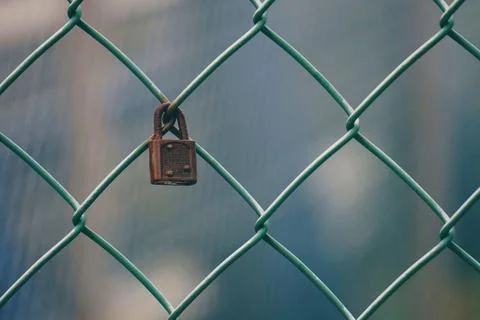 Metallic chain net Stock Photos