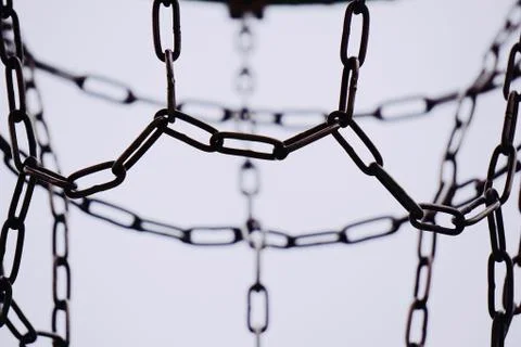 Metallic chain net Stock Photos