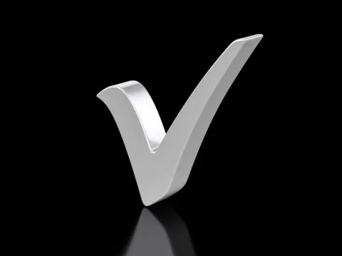 Metallic check symbol Stock Illustration