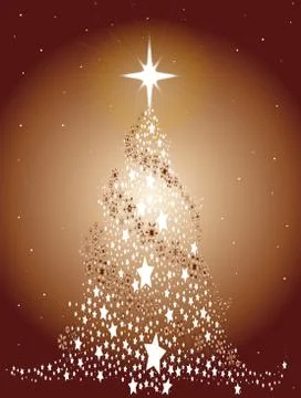 Metallic christmas tree Stock Illustration