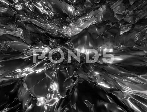 Metallic chrome liquid background Stock Illustration