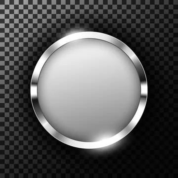 Metallic Chrome Ring With Text Space On Transparent Textured, Vector Illust.. Stock Illustration